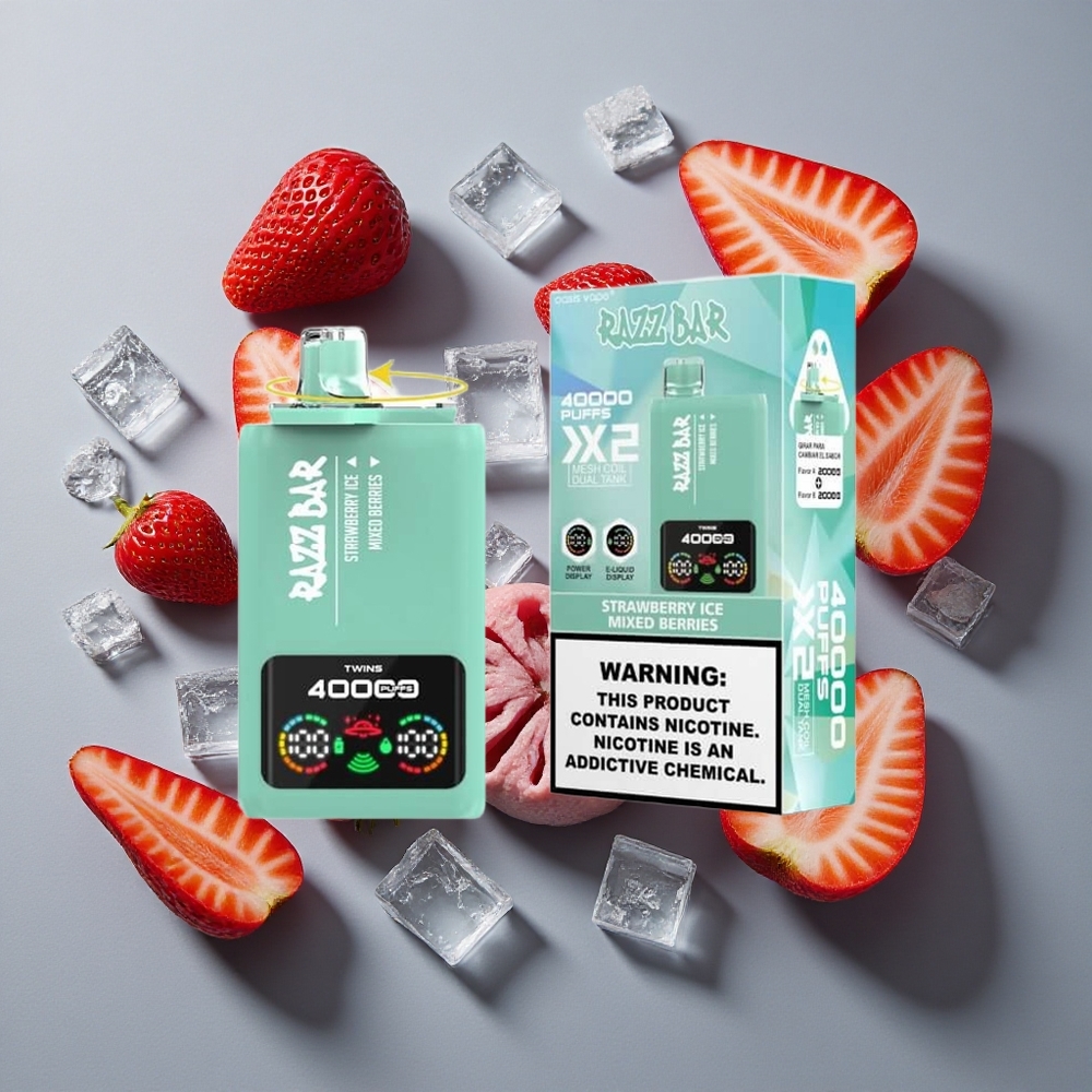 Jordgubb Is_Blandade Bär Razz Bar 40000 Puffs Engångsvape Kraftskärmsdisplay vape wholesale Sweden Typ-C Port
