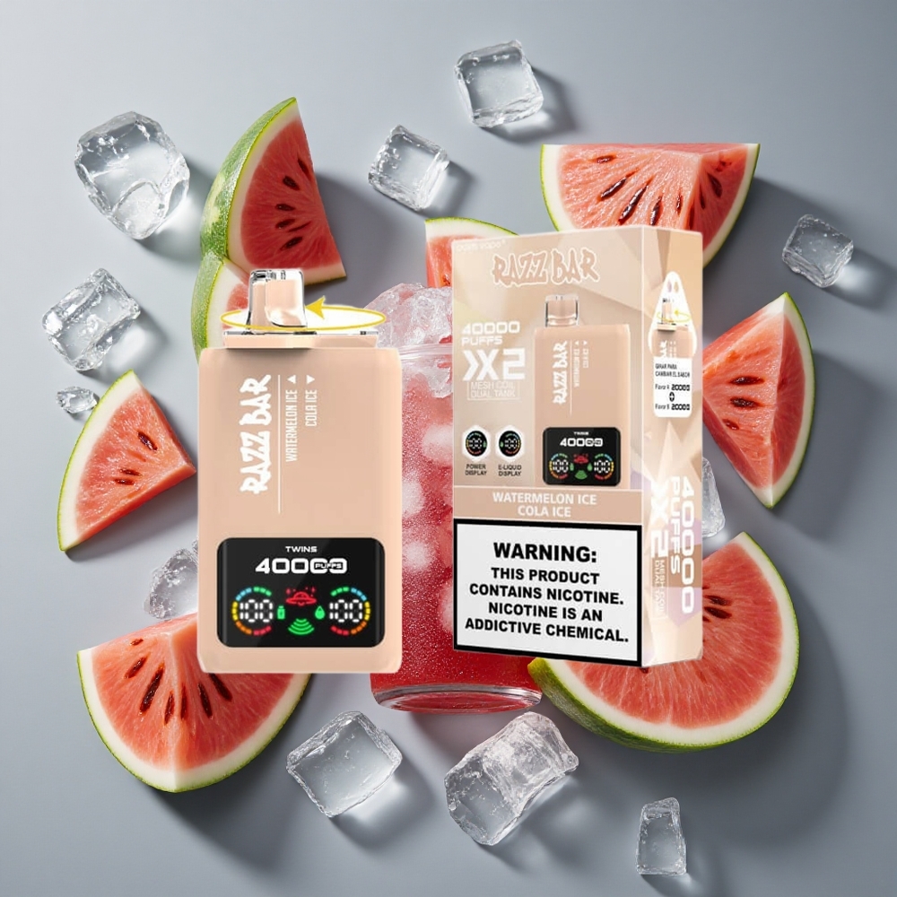 Vattenmelon Is_Kola Is Razz Bar 40000 Puffs vape wholesale Sweden med Power Screen Display