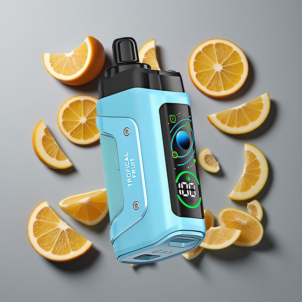 Tropisk Frukt & Hallon Razz Bar 45000 Puffs Engångsvape 20 mg/ml Nikotinhalt vape wholesale Sverige Typ-C-Omladdningsbar