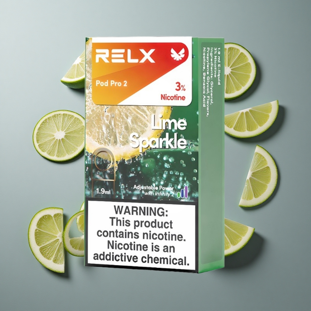 Citron Glitter RELX Pod Pro 2 600 Puffs vape wholesale Sweden Nikotinhalt: 3%