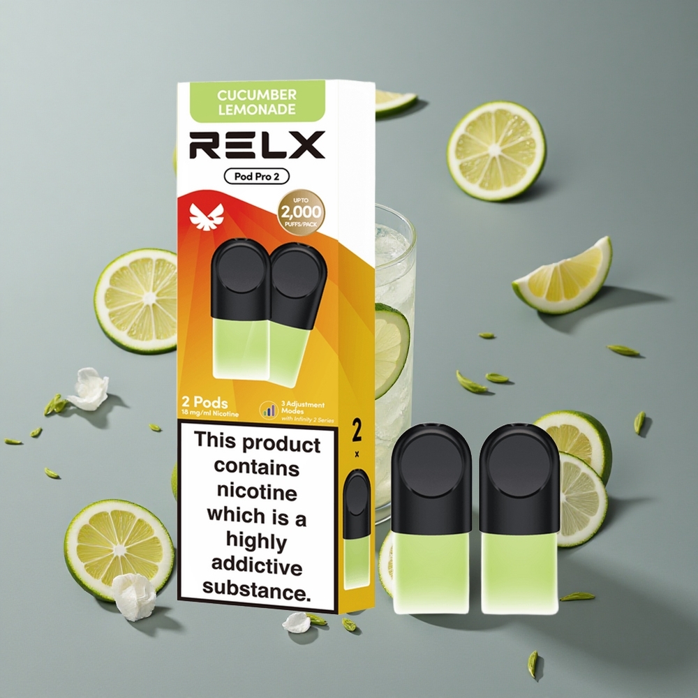 Dryck-Gurka Citronad RELX Pod Pro 2 600 Puffs vape wholesale Sweden 1.9ml