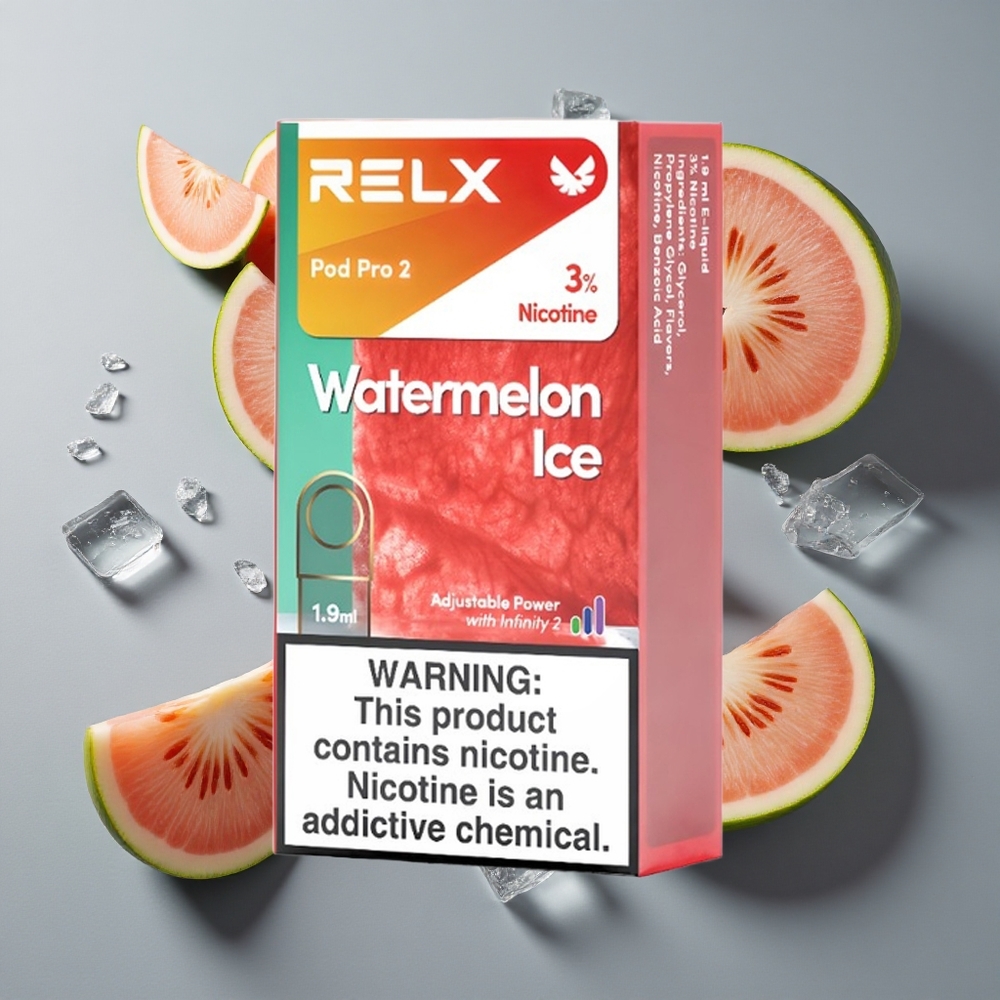 Vattenmelon Is RELX Pod Pro 2 600 Puffs vape wholesale Sweden 1.9ml Nikotinhalten:3%