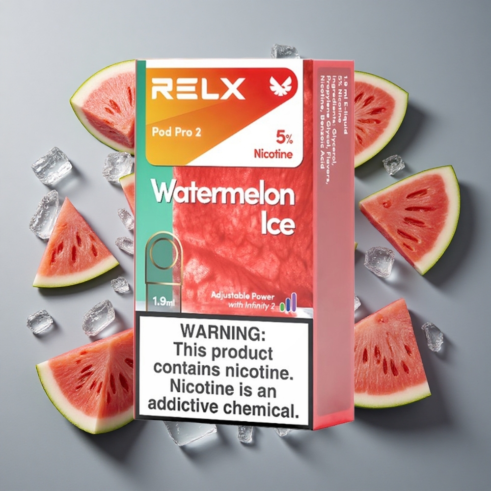 Vattenmelon Is RELX Pod Pro 2 600 Puffs vape wholesale Sweden 5% Nikotin 1.9ml