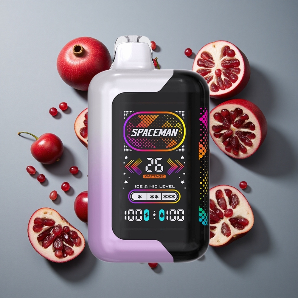 Körsbär Granat SMOK SPACEMAN SP40000 40000 Puffs vape wholesale Sverige Typ-C